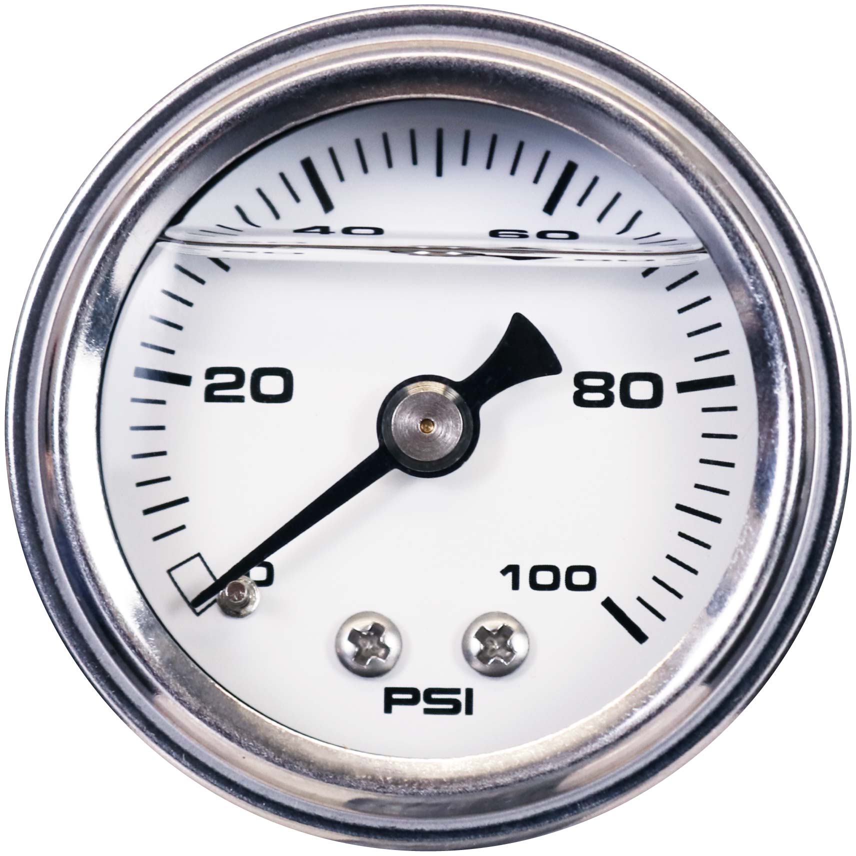 Fuel Pressure Gauge, 0-100 PSI, Liquid Filled