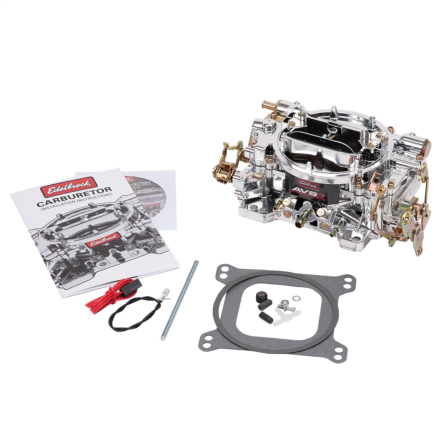 Dual-Quad Carburetor, AVS2 Series, 500 CFM, Manual Choke