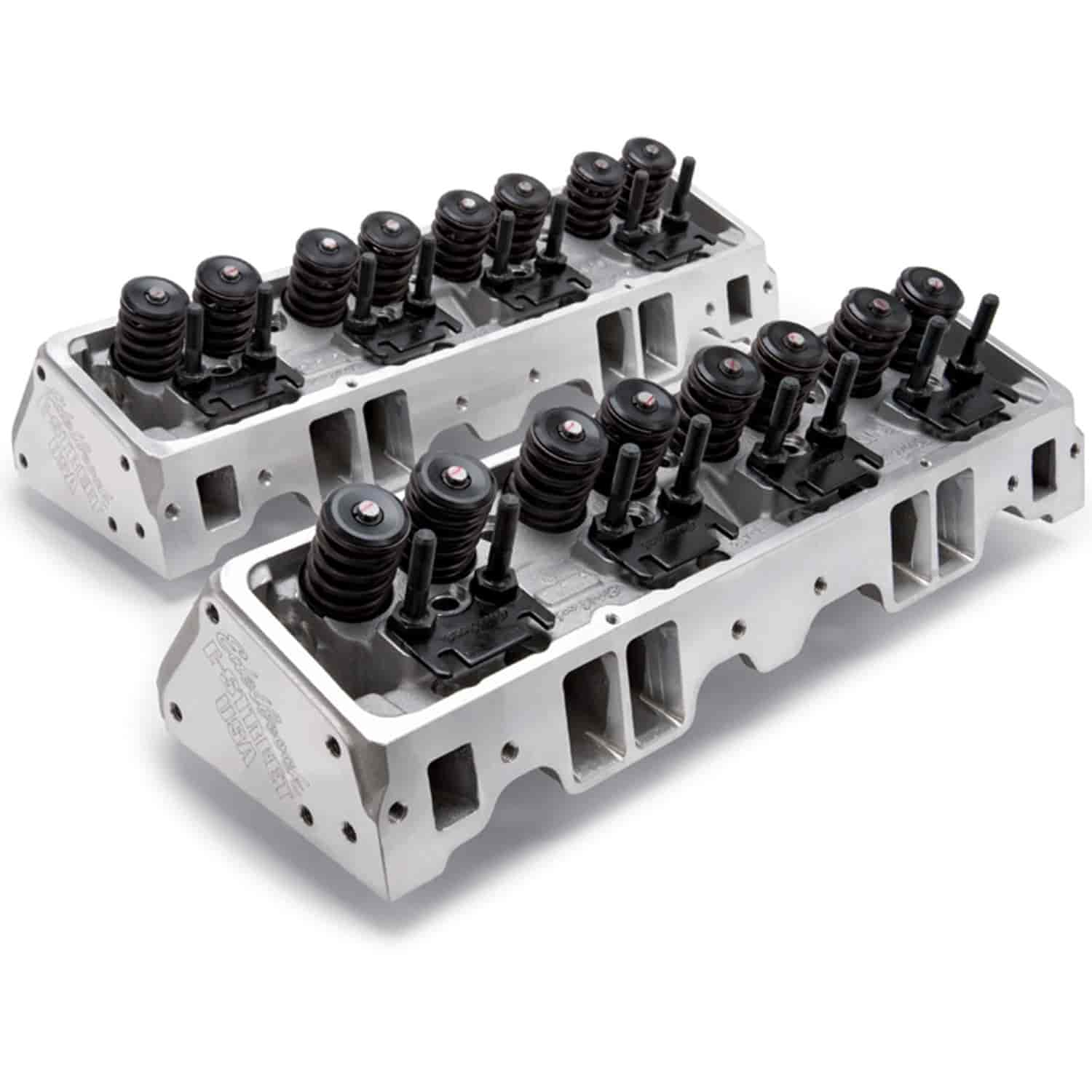 Cylinder Heads, Chevrolet Small Block, E-Street, 64cc, Flat Tappet (Pair)