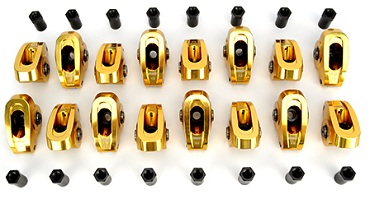 Rocker Arms, Chevrolet Big Block, Ultra-Gold ARC Aluminum, 7/16" Stud, 1.7:1 Ratio, Set of 16