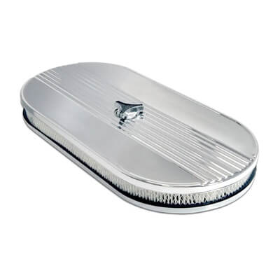 Air Cleaner, Oval, Chrome, No Logo