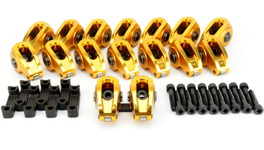 Rocker Arms, Chevrolet LS1/LS2/LS6, Ultra-Gold ARC Aluminum, Pedestal, 1.72:1 Ratio, Set of 16