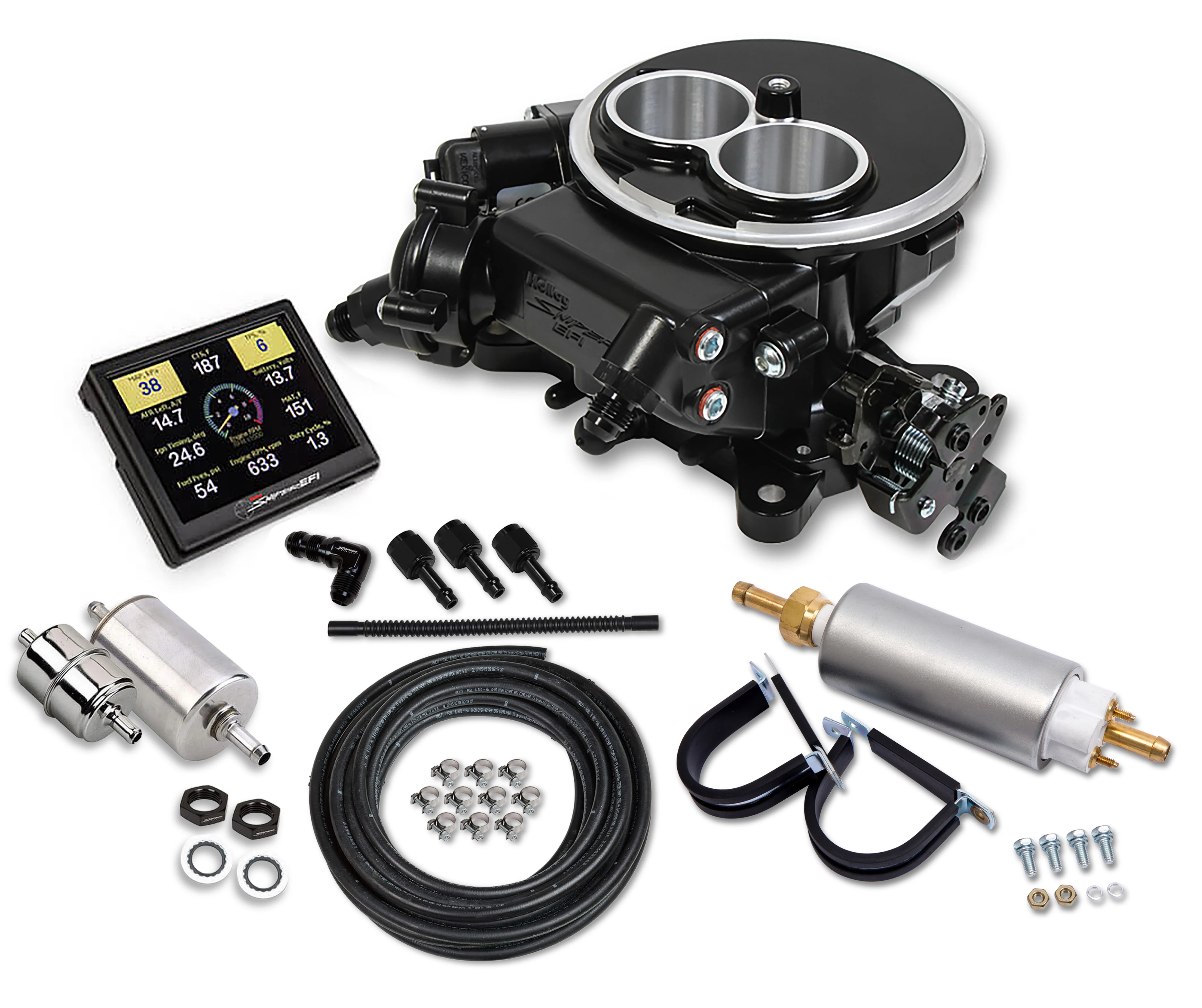 Holley Sniper EFI 2300, 2BBL, Black, Master Kit