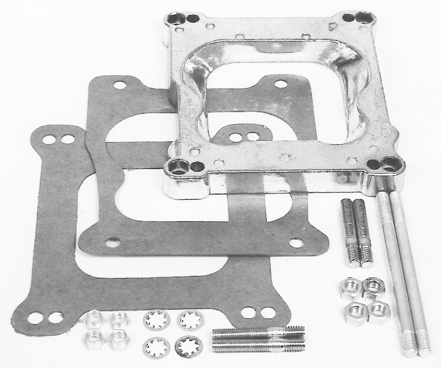 Adapter Spread-Bore Quadra-Jet to Square-Bore Intakes, 0.75 inch