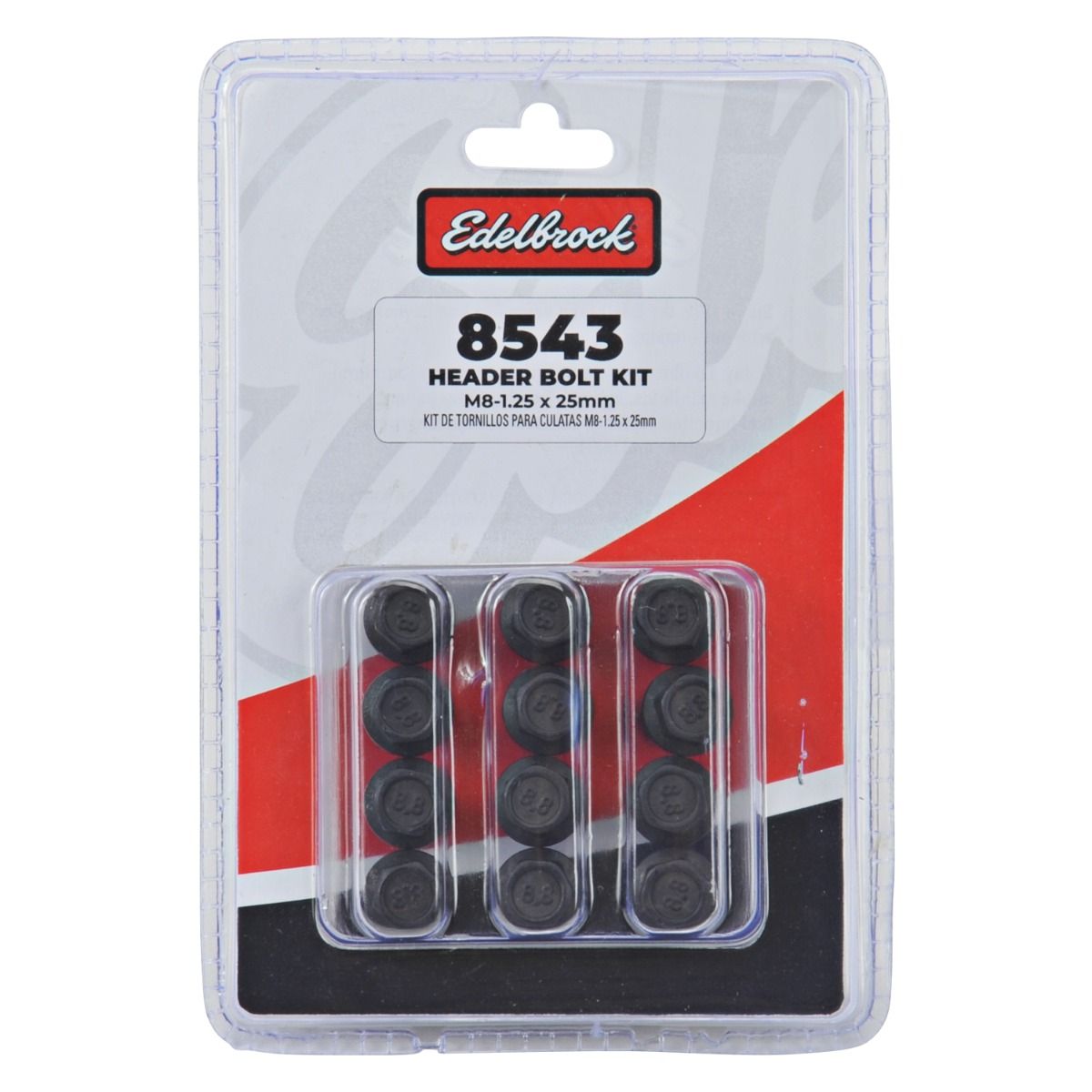 Exhaust Header Bolts, M8-1.25 X 25mm, Black Oxide