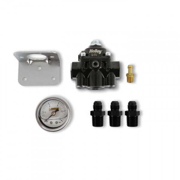 Fuel Pressure Regulator Kit, Return-Style, 4.5 to 9 psi, Fittings & Gauge Included