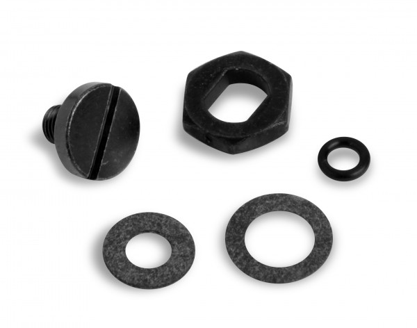 Black Needle & Seat adjusting nut & lock screw kit - black