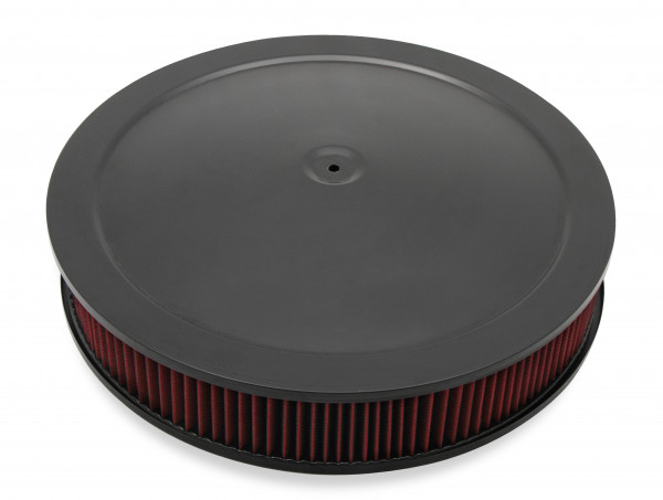 4500 drop base air cleaner black w/3" red washable gauze filter